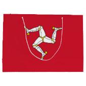 Flagge der Isle of Man Große Geschenktüte (Rückseite)