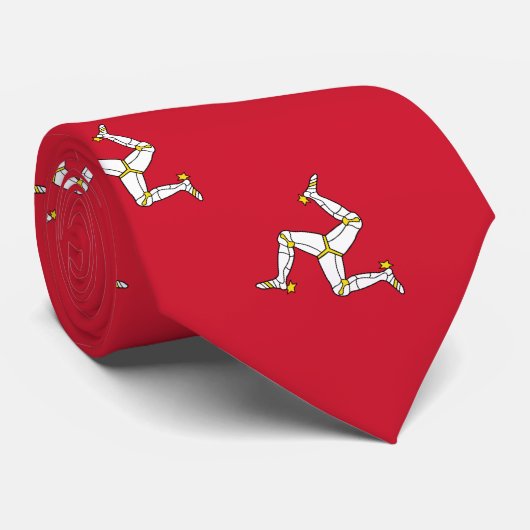 Flagge der Isle of Man Krawatte (Gerollt)