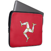 Flagge der Isle of Man Laptopschutzhülle (Vorne Rechts)