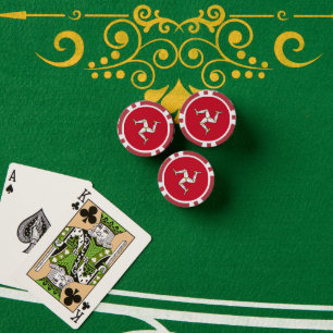Flagge der Isle of Man Pokerchips