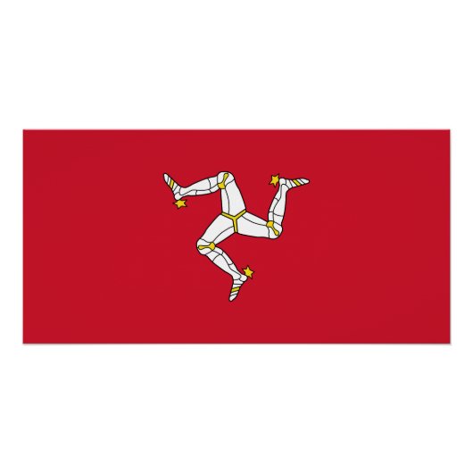 Flagge der Isle of Man Poster (Vorderseite)