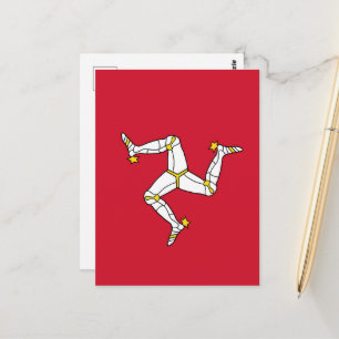 Flagge der Isle of Man Postkarte