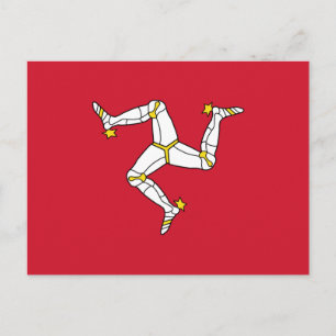Flagge der Isle of Man Postkarte