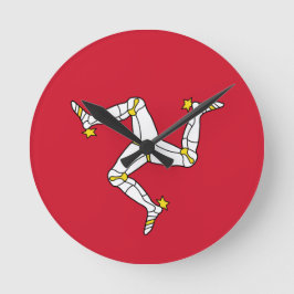 Flagge der Isle of Man Wall Clock Runde Wanduhr