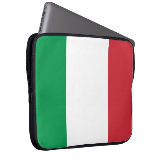 Flagge der Italien-Neopren-Laptop-Hülse Laptopschutzhülle (Vorne Rechts)