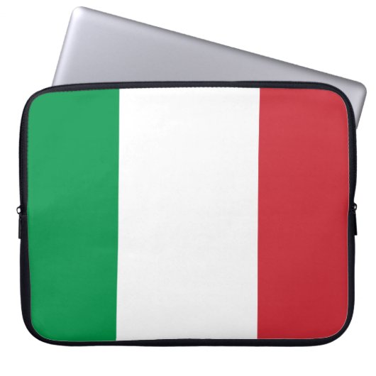 Flagge der Italien-Neopren-Laptop-Hülse Laptopschutzhülle (Vorderseite)