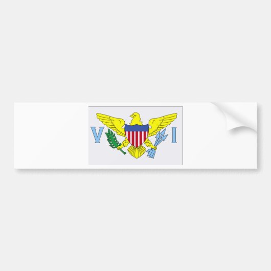 Flagge der Jungfrau Autoaufkleber (Vorne)