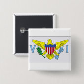Flagge der Jungfrau Button (Vorne & Hinten)