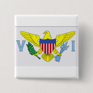 Flagge der Jungfrau Button