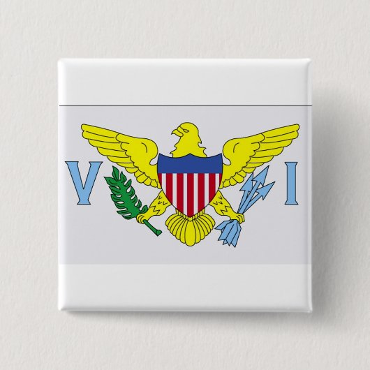 Flagge der Jungfrau Button (Vorderseite)