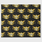 Flagge der Jungfrau der Vereinigten Staaten | Blac Geschenkpapier (Flach)