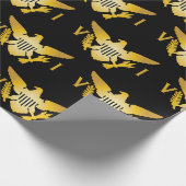 Flagge der Jungfrau der Vereinigten Staaten | Blac Geschenkpapier (Ecke)