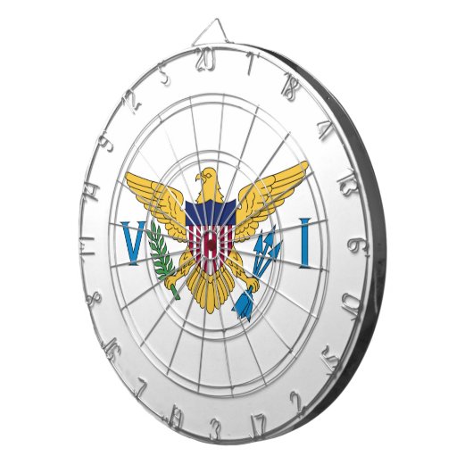 Flagge der Jungfrau der Vereinigten Staaten Dartscheibe (Vorderseite rechts)