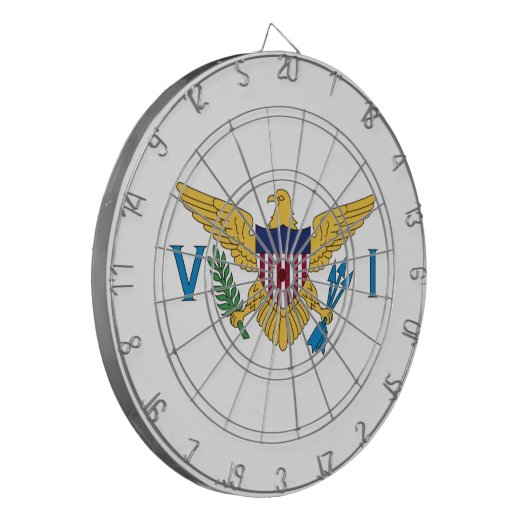 Flagge der Jungfrau der Vereinigten Staaten Dartscheibe (Vorderseite Links)