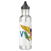 Flagge der Jungfrau der Vereinigten Staaten Edelstahlflasche (Links)