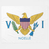 Flagge der Jungfrau der Vereinigten Staaten Fleecedecke (Vorderseite (Horizontal))