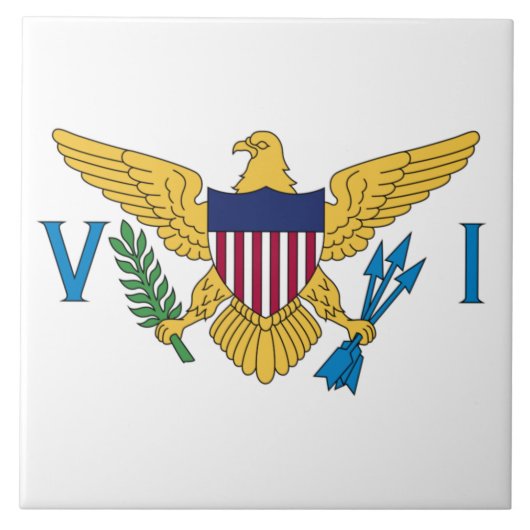 Flagge der Jungfrau der Vereinigten Staaten Fliese (Vorderseite)