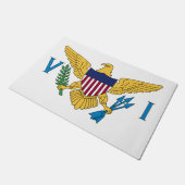 Flagge der Jungfrau der Vereinigten Staaten Fußmatte (Schrägansicht)