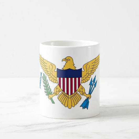 Flagge der Jungfrau der Vereinigten Staaten Kaffeetasse (Mittel)