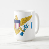 Flagge der Jungfrau der Vereinigten Staaten Kaffeetasse (VorderseiteRechts)