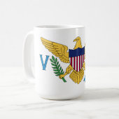 Flagge der Jungfrau der Vereinigten Staaten Kaffeetasse (Vorderseite Links)