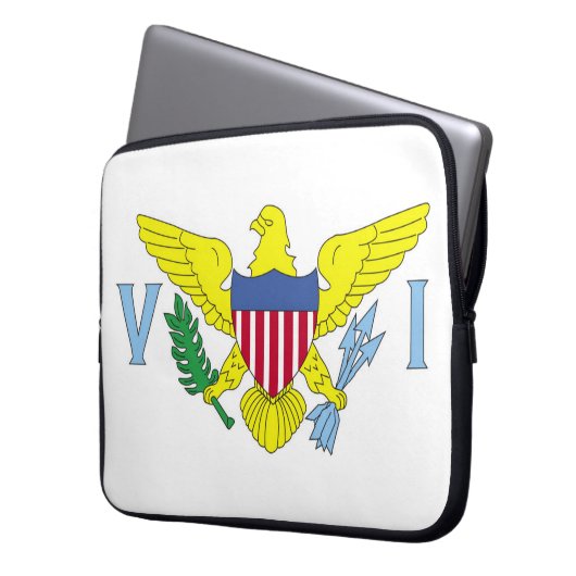 Flagge der Jungfrau der Vereinigten Staaten Laptopschutzhülle (Vorderseite Links)