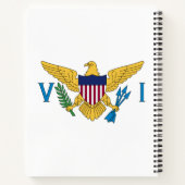 Flagge der Jungfrau der Vereinigten Staaten Notizblock (Rückseite)