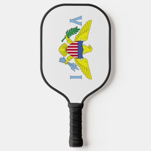 Flagge der Jungfrau der Vereinigten Staaten Pickleball Schläger (Vorderseite)