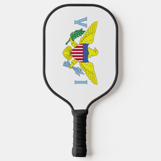 Flagge der Jungfrau der Vereinigten Staaten Pickleball Schläger (Rückseite)