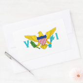 Flagge der Jungfrau der Vereinigten Staaten Rechteckiger Aufkleber (Umschlag)