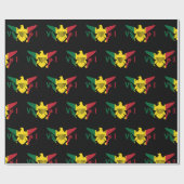 Flagge der Jungfrau der Vereinigten Staaten | Rote Geschenkpapier (Flach)