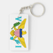 Flagge der Jungfrau der Vereinigten Staaten Schlüsselanhänger (Rückseite)