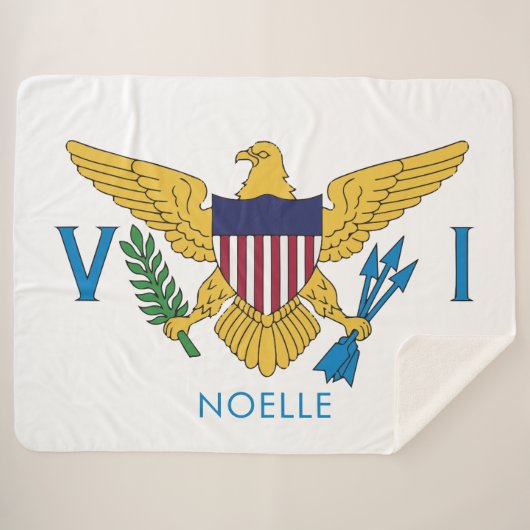 Flagge der Jungfrau der Vereinigten Staaten Sherpadecke (Vorderseite (Horizontal))