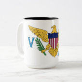 Flagge der Jungfrau der Vereinigten Staaten Zweifarbige Tasse (Vorderseite Links)