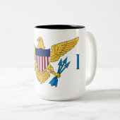 Flagge der Jungfrau der Vereinigten Staaten Zweifarbige Tasse (VorderseiteRechts)