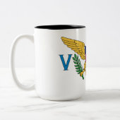 Flagge der Jungfrau der Vereinigten Staaten Zweifarbige Tasse (Links)