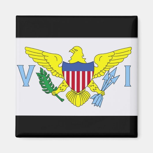 Flagge der Jungfrau Magnet (Vorne)