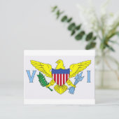 Flagge der Jungfrauen Postkarte (Stehend Vorderseite)