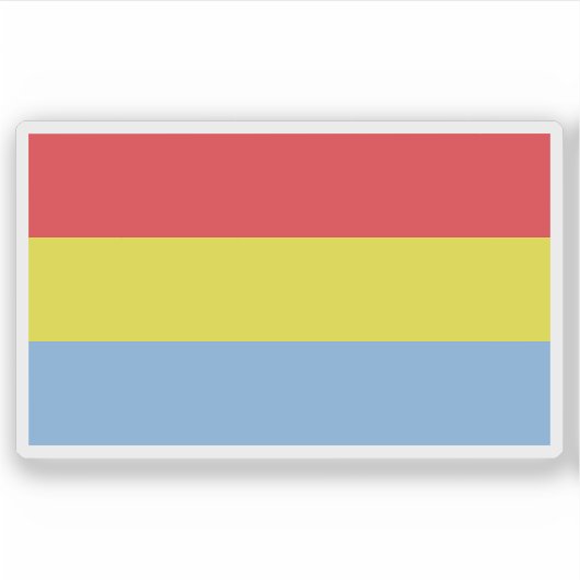 Flagge der Kafficho, Äthiopien Aufkleber (Vorderseite)