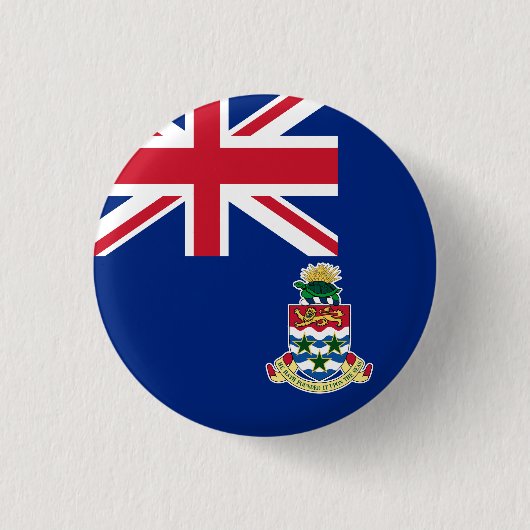 Flagge der Kaimaninseln Button (Vorderseite)