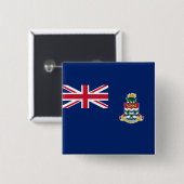 Flagge der Kaimaninseln Button (Vorne & Hinten)