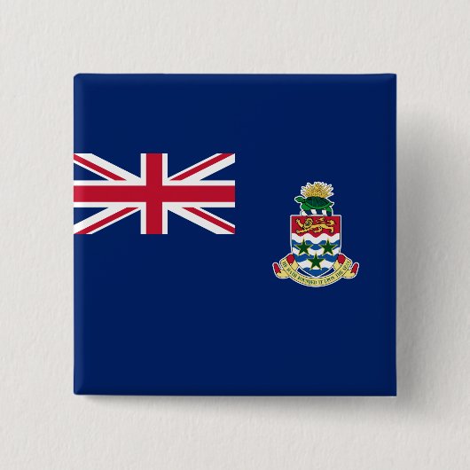 Flagge der Kaimaninseln Button (Vorderseite)