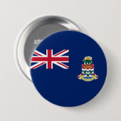 Flagge der Kaimaninseln Button (Vorne & Hinten)