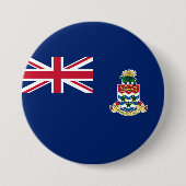 Flagge der Kaimaninseln Button (Vorderseite)