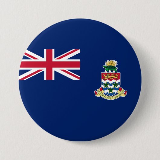 Flagge der Kaimaninseln Button (Vorderseite)