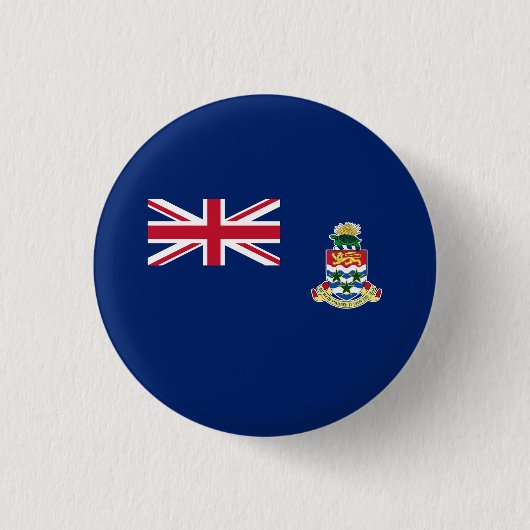 Flagge der Kaimaninseln Button (Vorderseite)