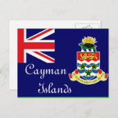 Flagge der Kaimaninseln Postkarte (Vorne/Hinten)