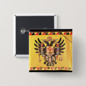 Flagge der Kaiserhabsburger-Dynastie, c.1700 Button (Vorne & Hinten)