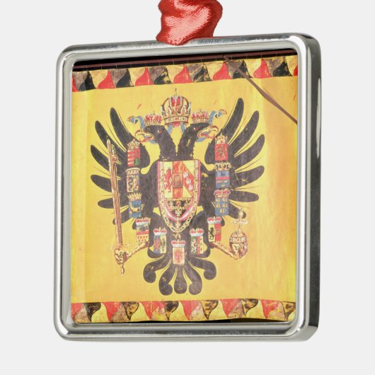 Flagge der Kaiserhabsburger-Dynastie, c.1700 Silbernes Ornament (Links)