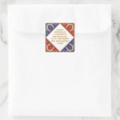 Flagge der kaiserlichen Garde Quadratischer Aufkleber (Tasche)